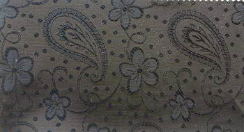 Futterstoff Paisley schwarz